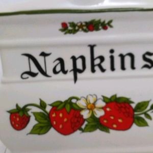 Vintage strawberry napkin holder